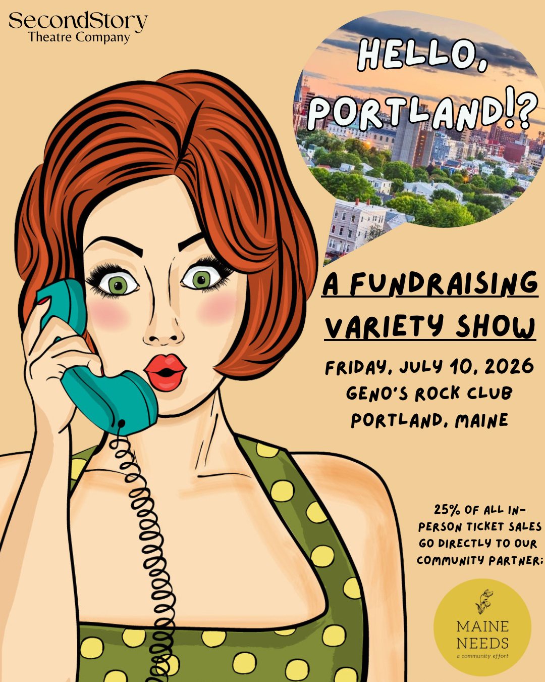 SecondStory Theatre Company presents, Hello Portland?! - A Fundraising Variety Show